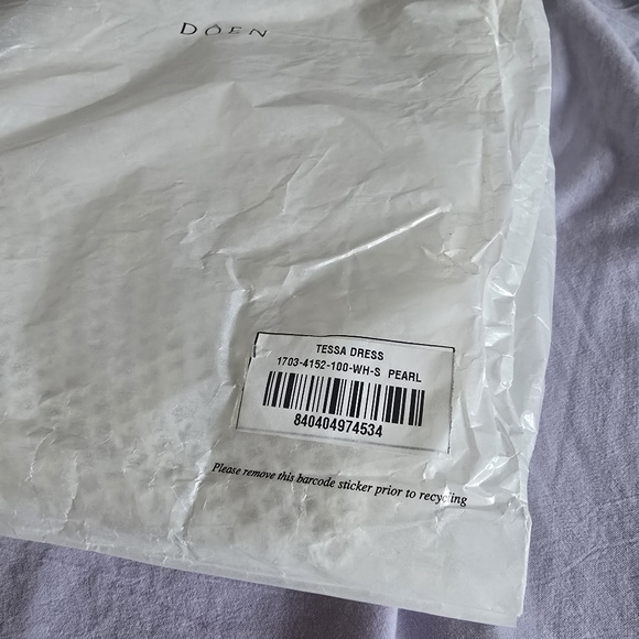 DÔEN TESSA Heirloom Crochet Dress Pearl BNWT Small - Picture 6 of 6